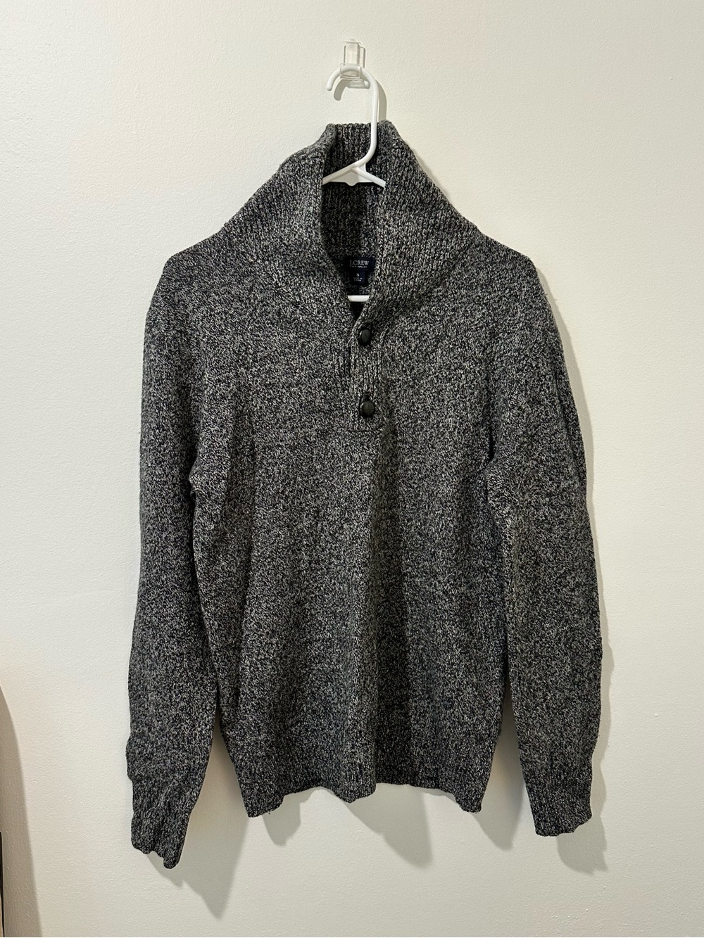 J. Crew Men's Turtleneck Button Pullover - Charcoal